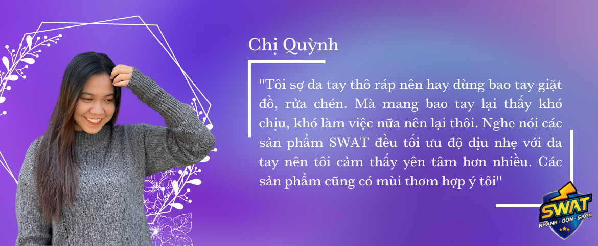 chị quỳnh khen ngợi các sản phẩm swat