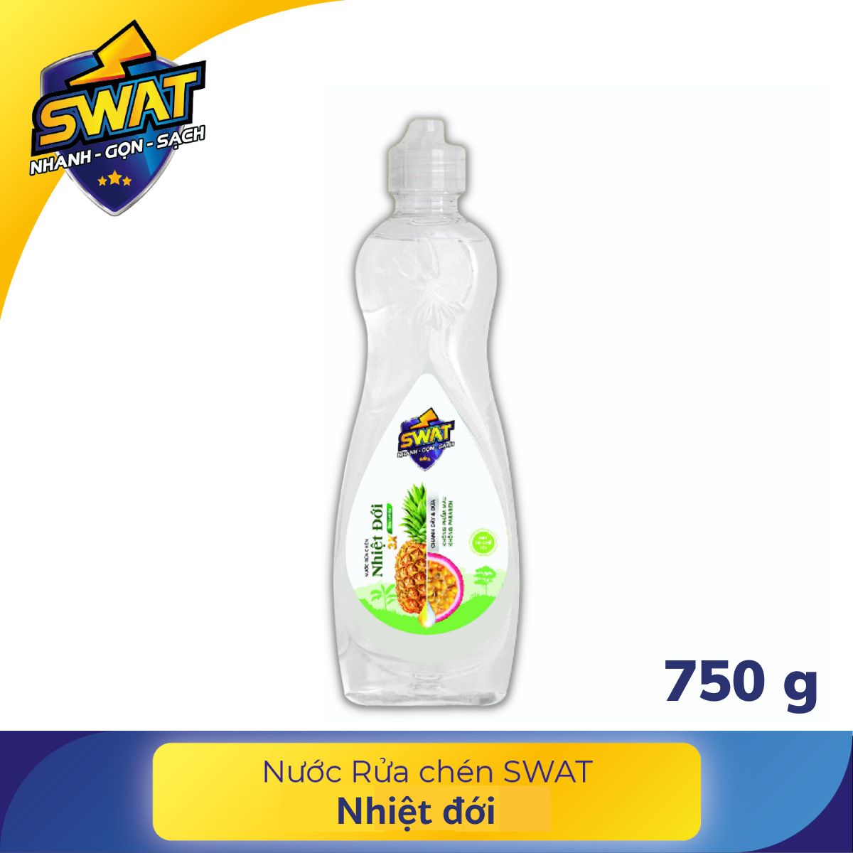 nước rửa chén nhiệt đới 750g chai trắng