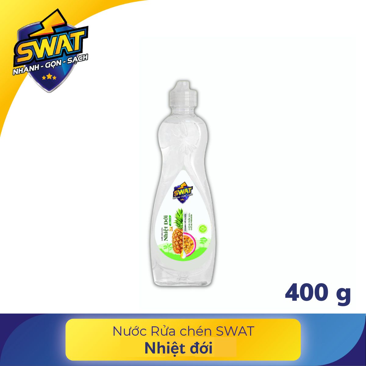 nước rửa chén nhiệt đới 400g chai trắng